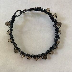 Intricate Black and Silver Chainlink Bracelet
